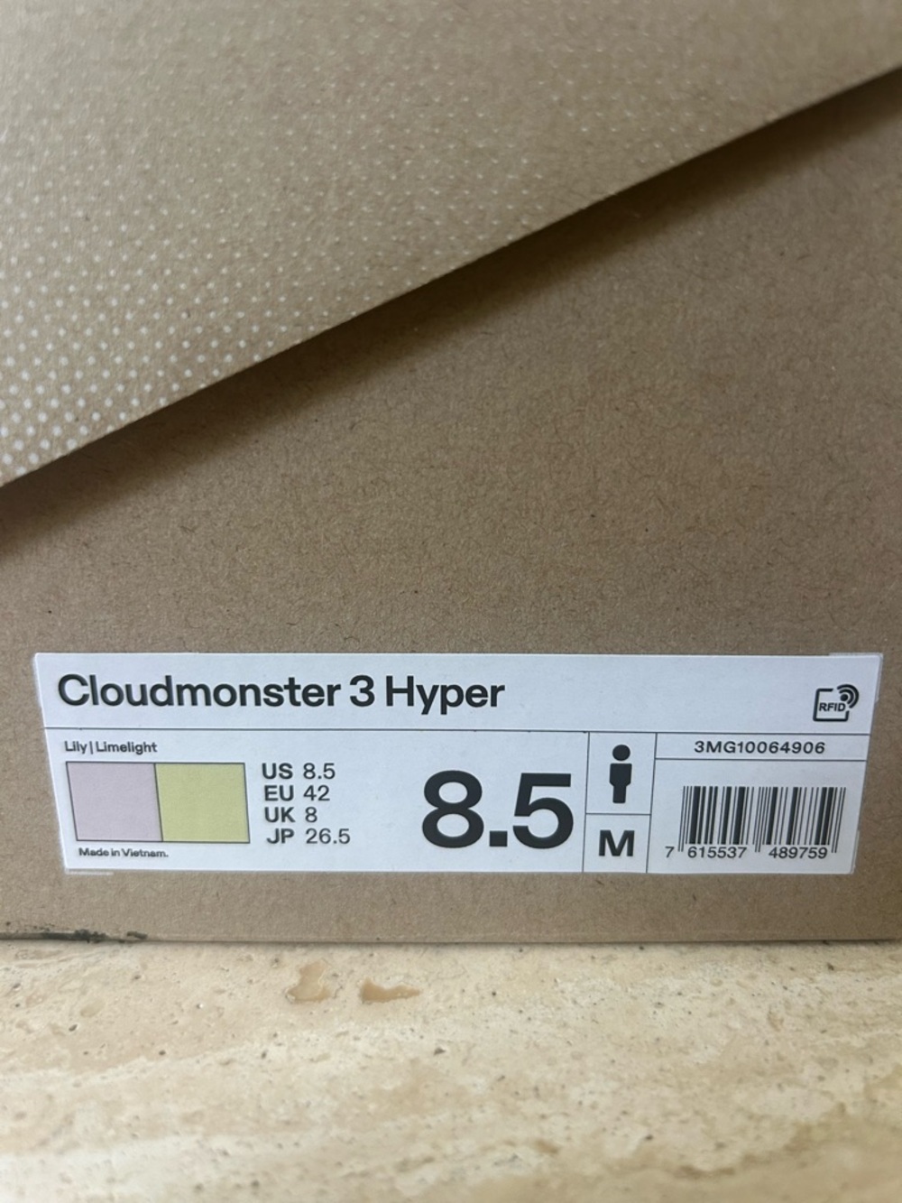 NIB! On Cloudmonster 3 Hyper Lily/Limelight - Picture 9 of 11